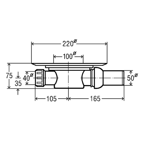 Трап Viega Advantix 4935.2 горизонтальный 50 мм решетка 150-150 мм ...