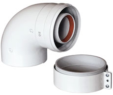 Baxi Отвод DN 60/100, коаксиальный 90 (для котла) KHG714101410