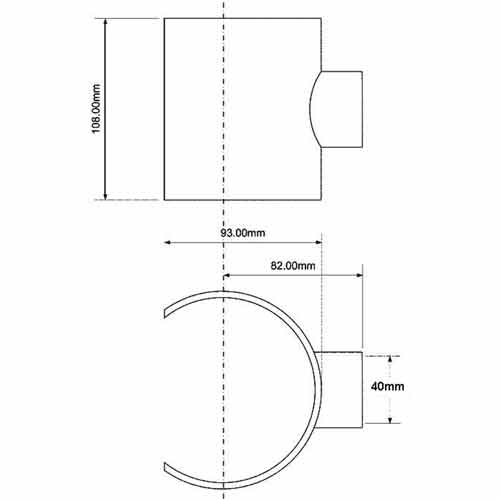 Врезка в трубу McAlpine 110-40 мм MRSOB40