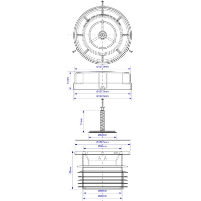 Канализационный клапан McAlpine 110 мм прозрачный прямой MRAA1SCLEAR