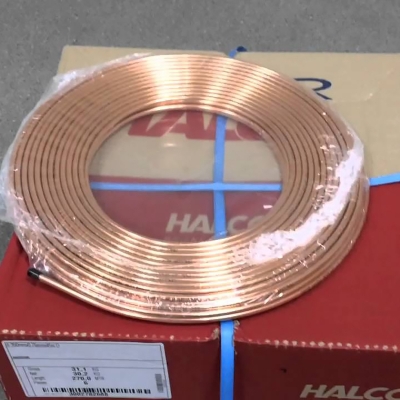 Труба медная Halcor отожженная EN12735 16 мм, бухта 15м HLC48031