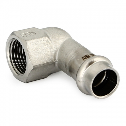 Угол пресс Uni-Fitt 15 х 1/2" ВР нержавеющая сталь