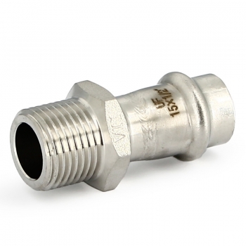 Муфта пресс Uni-Fitt 18 х 1/2" НР нержавеющая сталь 772S2200