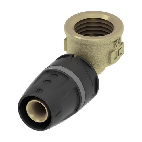 TECElogo Уголок 90° Push 25 мм x Rp 3/4" ВР латунь 8610205
