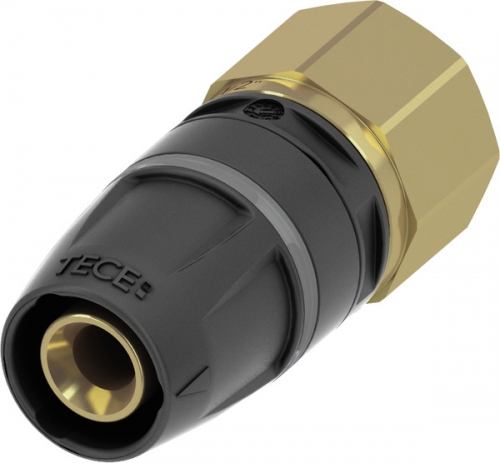 TECElogo Соединение прямое Push 20 мм x Rp 3/4" ВР латунь 8610004