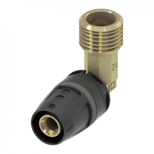 TECElogo Уголок 90° Push 25 мм x R 3/4" НР латунь 8610305