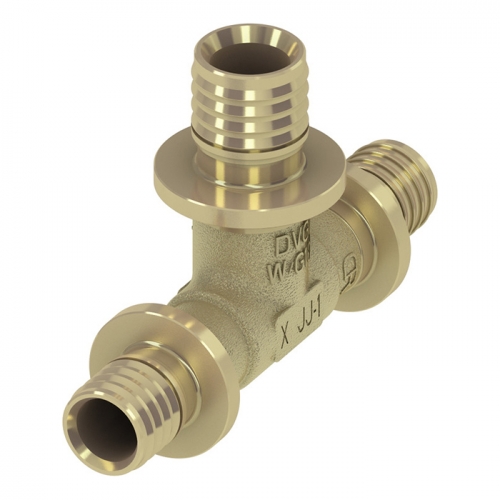 TECEflex Тройник 25 х 25 х 20 мм редукционный латунь 760528