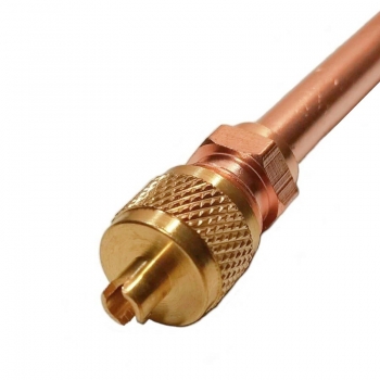 Штуцер SAE1/4 с кл. Шредера, под пайку 1/4" с хвостовиком 50мм (собранный) SAE00141450