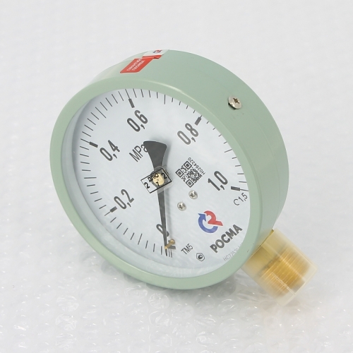 Манометр Росма ТМ-510Р.00 100/10 (1/2", 0-10 бар, 1,5) M2 радиальный 00000006819