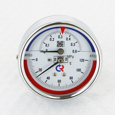 Термоманометр Росма ТМТБ-31Т.1 80/6 (1/2", 6 бар, 120'С, 2,5) аксиальный 00000002290