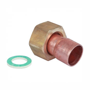Муфта переходная под пайку Sanha 22x3/4" ВП-ВР с накидной гайкой 5240G медь 15240G2234