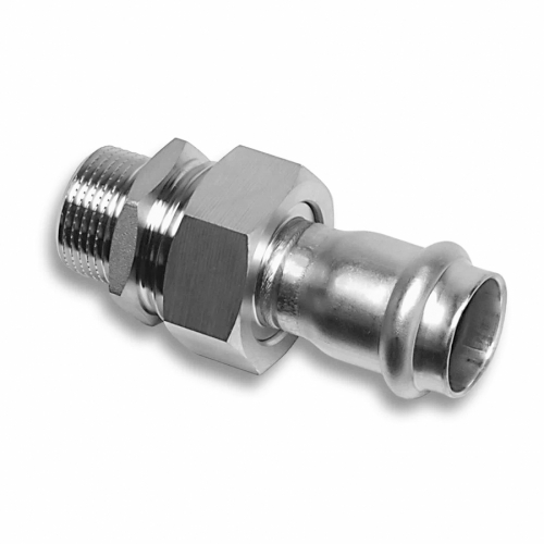 Сгон прессовый Sanha 15x1/2" НР с плоским уплотнением 9333GMVA нержавеющая сталь 69333GMVA1512