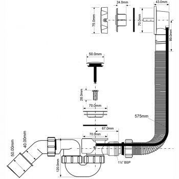 Полуавтомат пластмассовый McAlpine MRB2CBPB MRB2CBPB