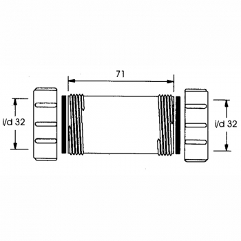 Муфта McAlpine сдвижная компрессионная 32 мм 32G-WH 32GWH