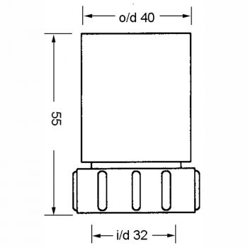 Переход компрессионный McAlpine 32 х 40 мм 4032J-WH 4032JWH