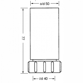 Переход компрессионный McAlpine 40 х 50 мм 5040J-WH 5040JWH