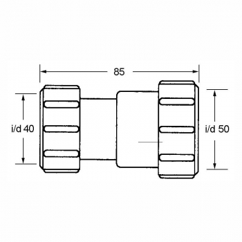 Переход компрессионный McAlpine 40 х 50 мм обжимной 4050H-WH 4050HWH