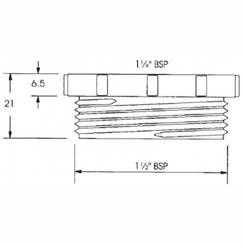 Переходной элемент McAlpine 1"1/2 НР 1"1/4 ВР HC55 HC55