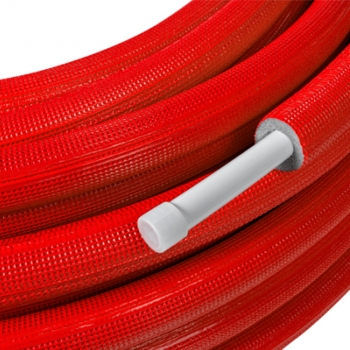 Труба металлопластиковая предизолированная Uni-Fitt PE-RT/Al/PE-RT 16 х 2.0 / 6 мм красная 100 м 553R1610