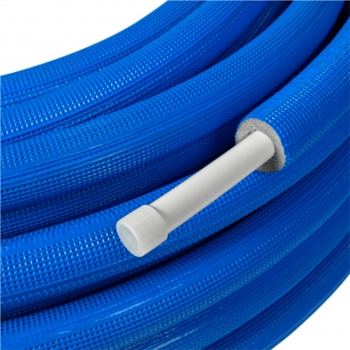 Труба металлопластиковая предизолированная Uni-Fitt PE-RT/Al/PE-RT 20 х 2.0 / 6 мм синяя 50 м 553B2005