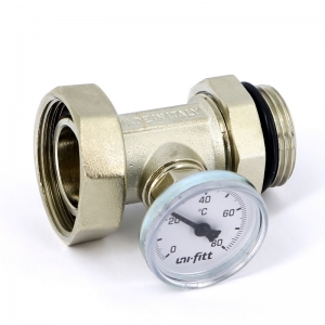 Соединение с накидной гайкой Uni-Fitt 1"x1"1/4 ВН с термометром 628N4500
