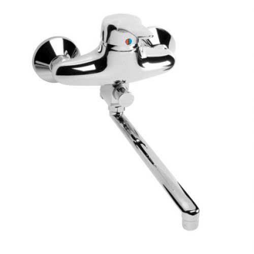 Смеситель для ванны Vidima Сева Лайт однорычажный с коротким носиком с комплектом B8954AA