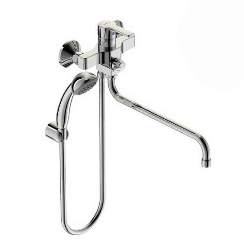 Смеситель для ванны Vidima Уно однорычажный с душевым набором BA240AA BA240AA