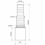 Адаптер для подключения бытовой техники McAlpine MRWMF32 32 мм MRWMF32