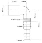 Адаптер для подключения слива McAlpine MRWMF90-32 32 мм 90* MRWMF3290