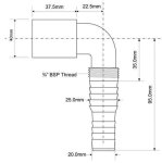 Адаптер для подключения слива McAlpine MRWMF90 40 мм 90* MRWMF4090