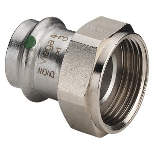 Американка 35х1"1/2 ВР с плоской прокладкой VIEGA Sanpress Inox SC-Contur 437862