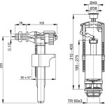 Арматура для бачка AlcaPlast SA2000 3/8" с боковым подводом SA200038CHROM