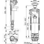 Арматура для бачка AlcaPlast SA2000S 3/8" с нижним подводом SA2000S38CHROM