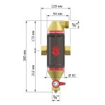 Сепаратор воздуха и шлама Flamco Flamcovent Clean Smart 1"1/2 30045