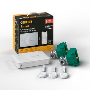Система контроля протечки воды Neptun Bugatti Smart Tuya 1/2" 3 проводных датчика 2 крана 100035910600