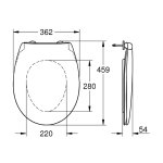 Сиденье для унитаза GROHE Bau Ceramic с микролифтом 39493000
