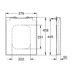 Сиденье для унитаза GROHE Cube Ceramic с микролифтом и крышкой 39488000