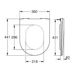 Сиденье для унитаза GROHE Essence с микролифтом и крышкой 39577000