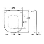 Сиденье для унитаза GROHE Euro Ceramic с крышкой 39331001