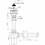 Сифон бутылочный латунный McAlpine MR3237-AB 32 мм с выпуском и пробкой цвет античная бронза MR3237AB