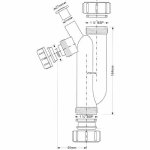 Сифон для кондиционера McAlpine MRTB-90GR 32 мм с отводом без выпуска черный MRTB90GR