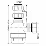 Сифон для кухни и раковины McAlpine MRSK2-NW 40 мм без выпуска MRSK2NW