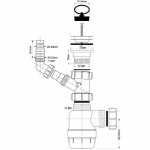 Сифон для мойки и стиральной машины McAlpine MRSK3 40 мм с носиком MRSK3