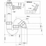 Сифон для мойки и раковины McAlpine MRSK4A 40 мм с носиком без выпуска MRSK4A