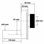 Сифон для писсуара McAlpine HC-UP50 50 мм вакуумный горизонтальный HCUP50