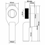 Сифон для писсуара McAlpine HC-US50 50 мм вакуумный вертикальный HCUS50