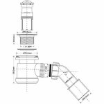 Сифон для поддона McAlpine MRS2C (выпуск 70 мм) 50/60-1"1/2 h92 мм с трубкой 40/50 MRS2C