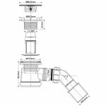 Сифон для поддона McAlpine MRS3C-S (выпуск 85 мм) 50/75-1"1/2 h92 мм с трубкой 40/50 MRS3CS