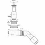 Сифон для поддона McAlpine MRS5C-SL-65 (выпуск 70 мм) 50/60-1"1/2 h65 мм с трубкой 40/50 MRS5CSL65