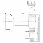 Сифон для подключения стиральной машины McAlpine WMV-32WH 32 мм с обратным клапаном WMV32WH